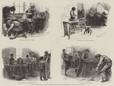 Industries scolaires en Autriche, croquis avec la Commission royale sur l